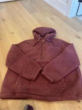 Old Navy Active Sherpa Hoodie in Mauve Pink